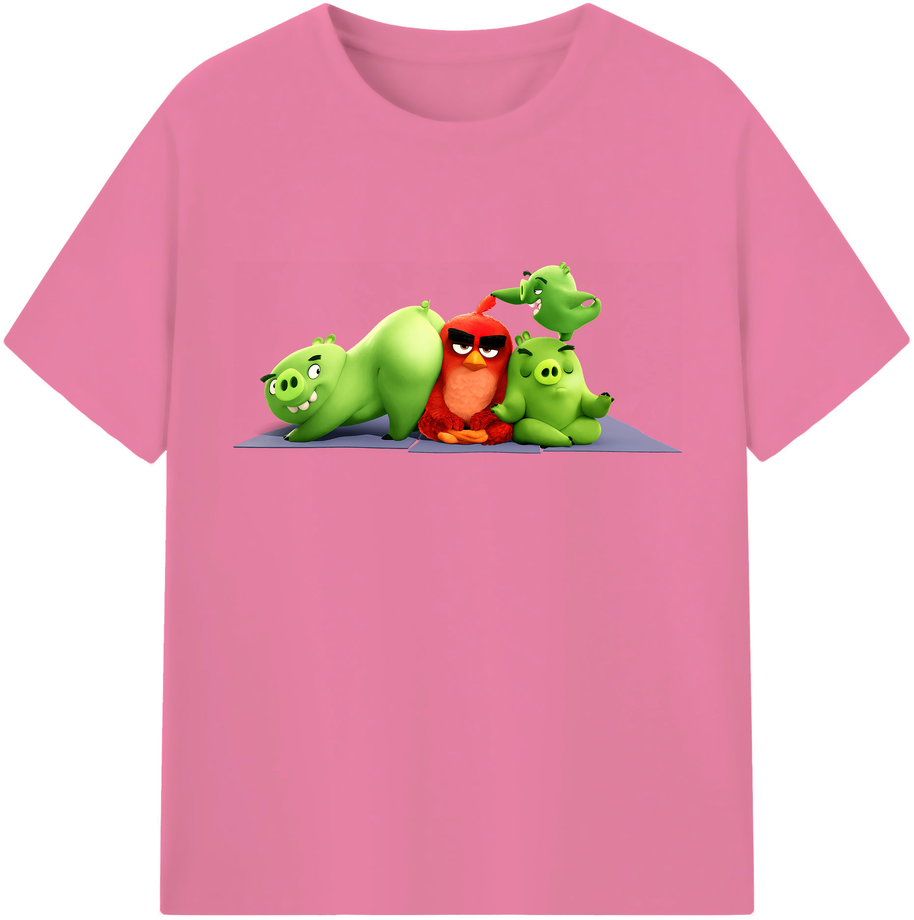 （画像用） Angry Birds アングリーバード 綿100％半袖Tシャツ（フロントプリント）